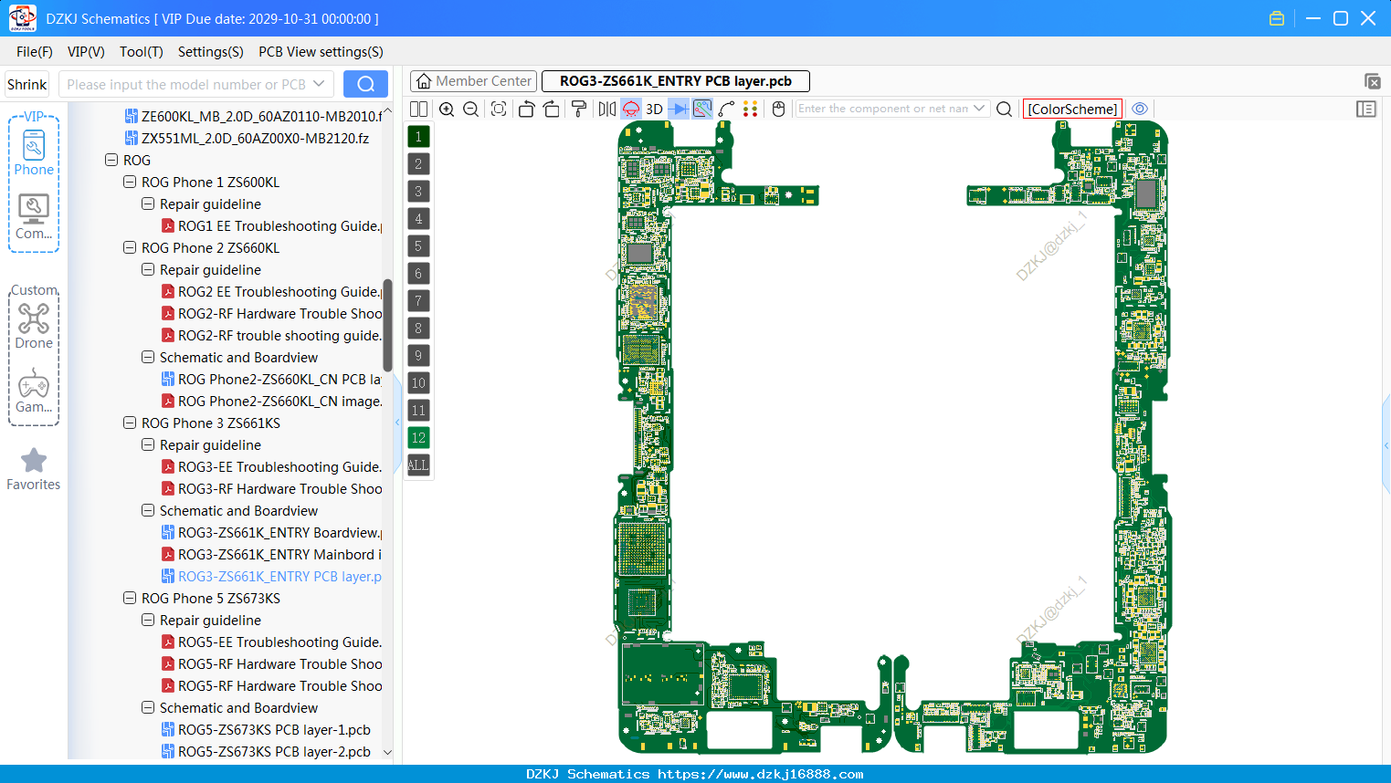 ASUS ROG3-ZS661K_ENTRY PCB Layer